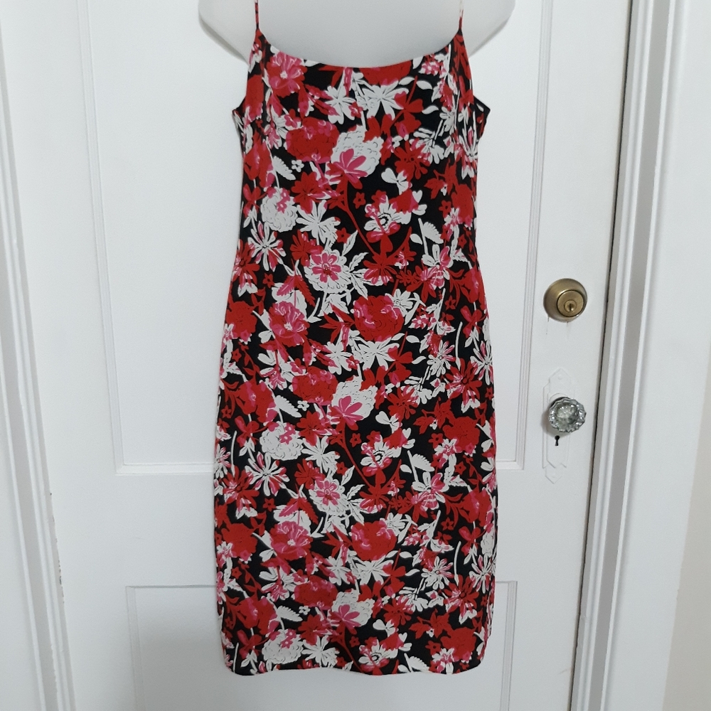 LAUNDRY by Shelli Segal Floral Sundress Red White Size 8